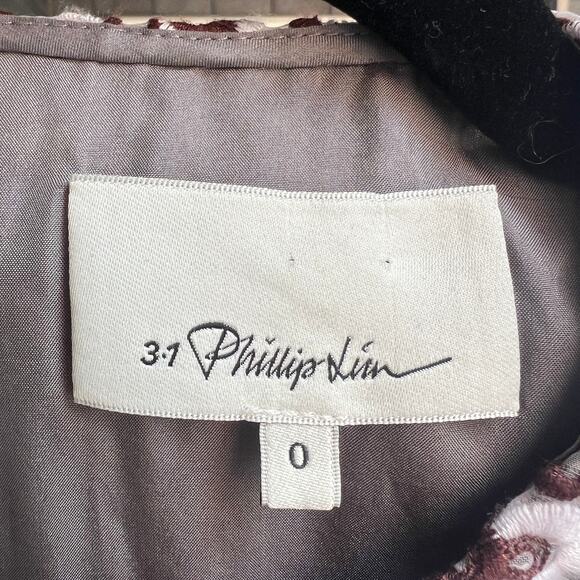 3.1 Phillip Lim Floral Jacquard Embroidered Mini Dress Size 0 - Picture 5 of 7